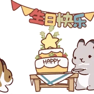 ๐ฅณ ็ๆฅๅฟซไน telegram sticker