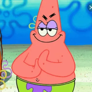 ✨ Patrick Star SpongeBob SquarePants dessin animé, Patrick, Bob l'éponge, étoile, manigance, complot telegram sticker