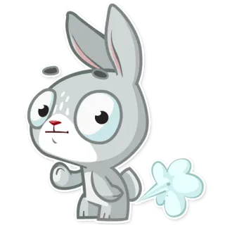 😐 ウサギ, 漫画, 動物, ステッカー, 可愛い telegram sticker