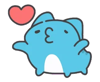 ❤️ Blue Cat telegram sticker