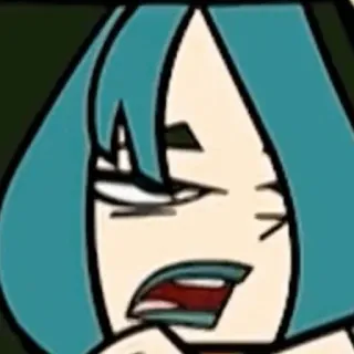 🐉 Gwen Total Drama dibujos animados, animado, Gwen, Total Drama, cara, expresión whatsapp sticker