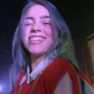 😁 Billie Eilish singer, pop, music, artist, celebrity, billie eilish telegram sticker