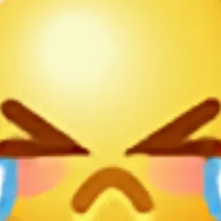 😢 emoji, crying, sad, upset, tears telegram sticker