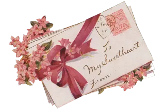 💌 To My Sweetheart From amore, tesoro, san valentino, vintage, lettera, romantico, fiori whatsapp sticker