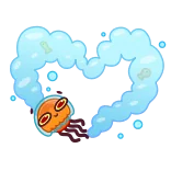 ❤️ Monster, Awan, Lucu, Makhluk, Seni digital telegram sticker