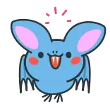❤️ ค้างคาว, น่ารัก, สัตว์, การ์ตูน, สัตว์เลี้ยงลูกด้วยนมบินได้, คาวาอิ telegram sticker