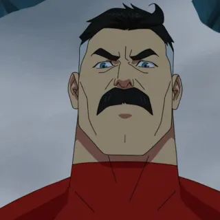 🌐 Omni-Man Invincible Viltrumit, Superheld, Comics, Animation, Schnurrbart telegram sticker