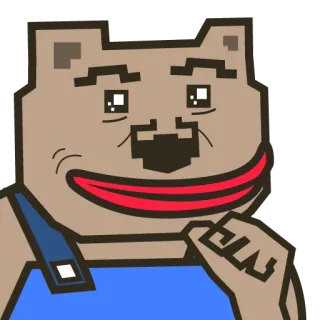 🤓 desenho animado, urso, personagem, ilustração, desenho, gráfico whatsapp sticker