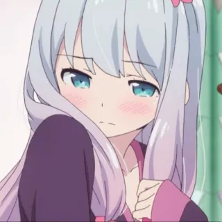 😳 アニメガール, かわいい, イラスト, 紗霧, 可愛い telegram sticker