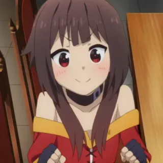 🙂 Megumin Konosuba anime, kawaii, cute, girl, magic, mage telegram sticker
