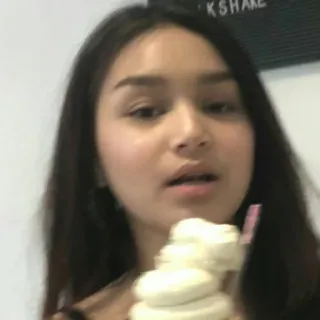 😨 K SHAKE nourriture, dessert, glace italienne, milkshake, femme, glace telegram sticker