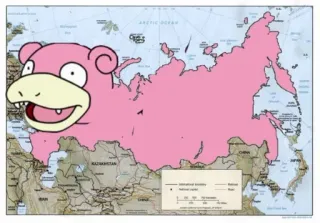 ⏳ Slowpoke Pokemon pokemon, mapa, rosja, slowpoke, kreskówka, słodki telegram sticker