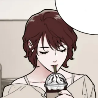 ✖️ kobieta, kawa, napój, kreskówka, ilustracja telegram sticker