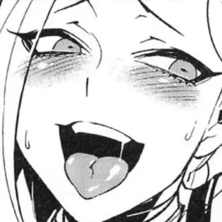 ❗️ Anime, Manga, Expresión facial, Sudor, Lengua, Exagerado whatsapp sticker