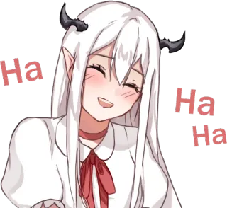 🤣 Ha
Ha
Ha Animé, Rire, Démon, Fille, Dessin animé telegram sticker