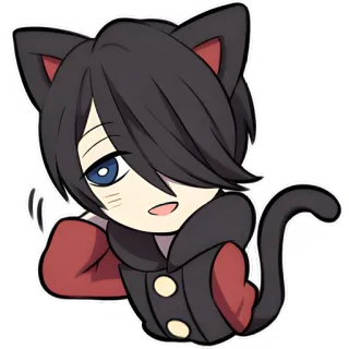 😬 anime, cat, neko, manga, cute, kawaii telegram sticker