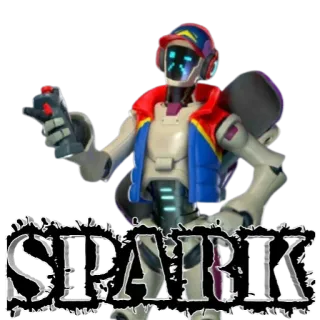🤖 SPARK робот, скейтбординг, персонаж, цифровое искусство telegram sticker