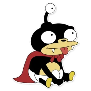 👶 Nibbler Futurama futurama, nibbler, alieno, cartone animato, bebè telegram sticker