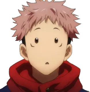 😶 Yuji Itadori Jujutsu Kaisen Аниме, Jujutsu Kaisen, Юдзи Итадори, Мультфильм, Персонаж telegram sticker