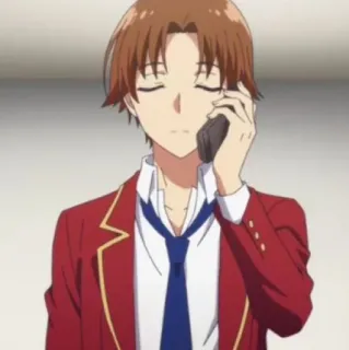 🏫 Ayanokoji Kiyotaka Classroom of the Elite Anime, Classroom of the Elite, Ayanokoji Kiyotaka, Appel téléphonique whatsapp sticker