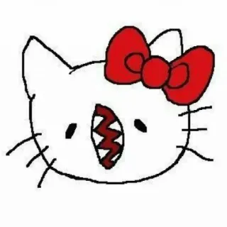 🍓 Hello Kitty Hello Kitty, кошка, мультфильм, милый, бант, каваий, Sanrio telegram sticker