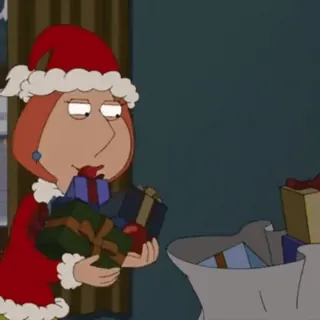 😐 Lois Griffin Family Guy Noël, Vacances, Cadeaux, Dessin animé, Famille whatsapp sticker