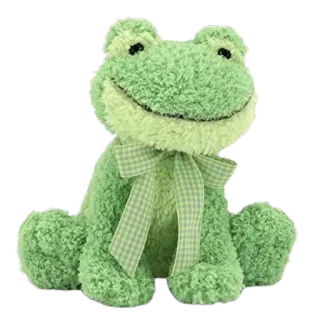 🌟 kikker, knuffel, speelgoed, groen, knuffeldier telegram sticker