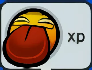 😜 xp emoji, xp, tongue, smiley, expression whatsapp sticker