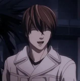 😈 Light Yagami Death Note Anime, Manga, Light Yagami, Death Note, Personaggio, Cattivo telegram sticker