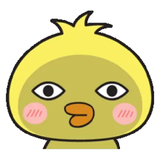 😶 утка, цыпленок, птица, милый, желтый whatsapp sticker