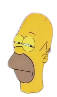 😔 Homer Simpson The Simpsons Homer Simpson, cartoon character, the simpsons, animation, fox telegram sticker