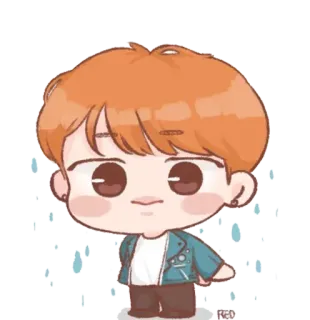 🌧 치비, 만화, 귀여운, 캐릭터, 스티커 telegram sticker