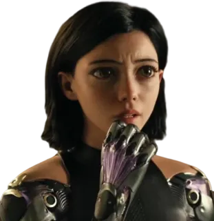 🤔 Alita Alita: Battle Angel Alita, Cyborgue, Mangá, Battle Angel, Personagem de filme, Robô whatsapp sticker
