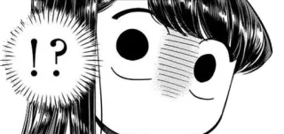 😨 Komi Shouko Komi Can't Communicate !?  Anime, Mangá, Expressões, Chocado, Surpresa, Fofo whatsapp sticker