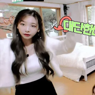 🎞 대단한 coreano, testo, donna, ballo telegram sticker