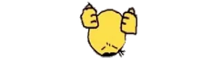 😫 yellow, emoji, muscle, cartoon whatsapp sticker