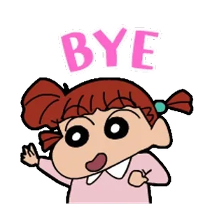 👋 BYE anime, cartoon, girl, bye, greeting, character telegram sticker