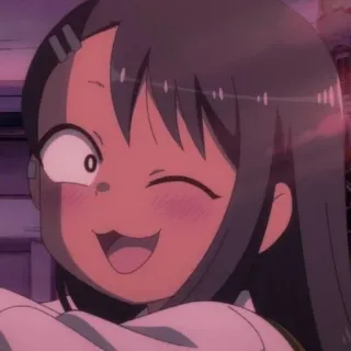 ❤️ Nagatoro Don't Toy With Me, Miss Nagatoro anime, girl, smile, cute, cartoon, nagatoro telegram sticker