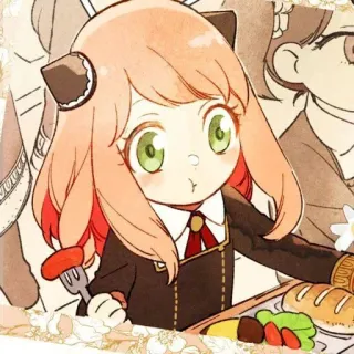 ➖ Anya Forger Spy x Family anime, cartoon, child, food, spy x family, anya forger telegram sticker