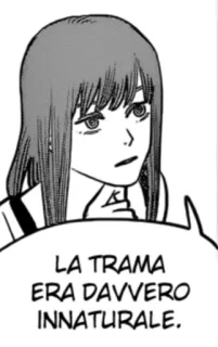 😒 LA TRAMA ERA DAVVERO INNATURALE. Anime, Manga, Personaje, Mujer, Italiano, Texto whatsapp sticker