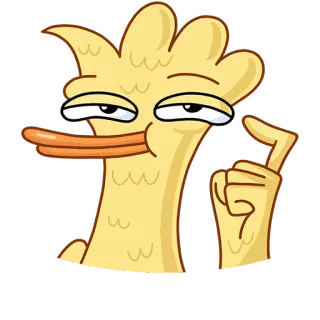 🧠 утка, животное, мультфильм, смешной, жест telegram sticker