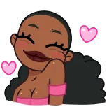 🥰 lucu, hati, kartun, wanita, gadis whatsapp sticker