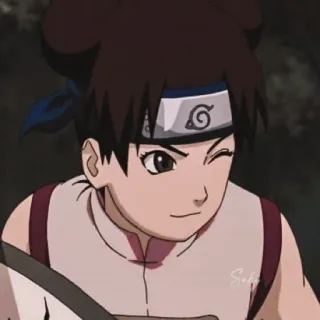 😉 Tenten Naruto Anime, Ninja, Ragazza, Tenten, Arma, Combattimento telegram sticker