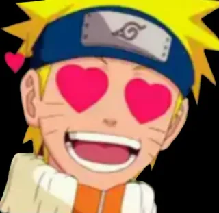 😍 Naruto naruto, anime, amor, olhos de coração, desenho animado, sorrindo telegram sticker