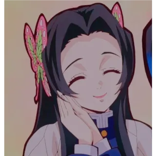 🙂 Kanae Kocho Demon Slayer anime, demon slayer, kanae kocho, butterfly, character, woman telegram sticker
