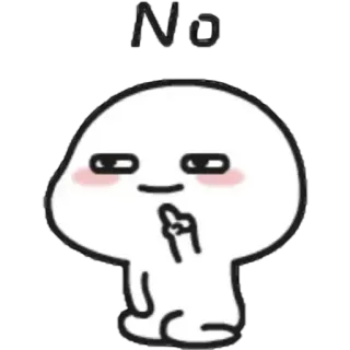 🙂 No cartoon, personage, nee, middelvinger telegram sticker