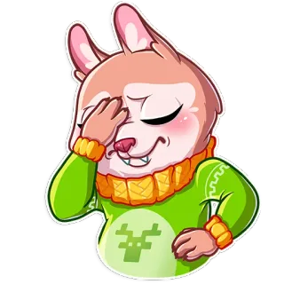 🤦‍♀️ chien, animal, dessin animé, pull, gêné, facepalm telegram sticker