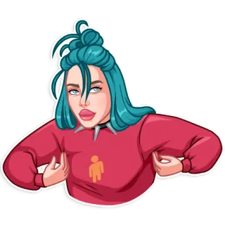 Billie Eilish whatsapp stickers