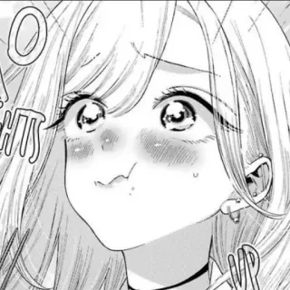😂 Animé, Manga, Mignon, Fille, Dessin animé, Noir et blanc telegram sticker