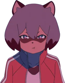 😤 Michiru Kagemori BNA: Brand New Animal Anime, BNA, Brand New Animal, Michiru Kagemori, Tanuki whatsapp sticker